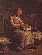 Peasant hackle wool Jean Francois Millet